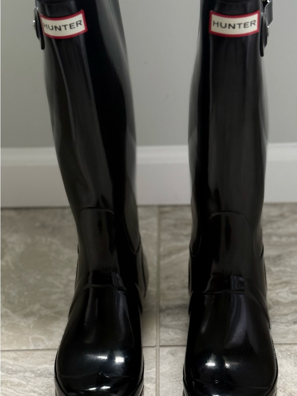 Hunter Original Black Tall Gloss Rain Boots